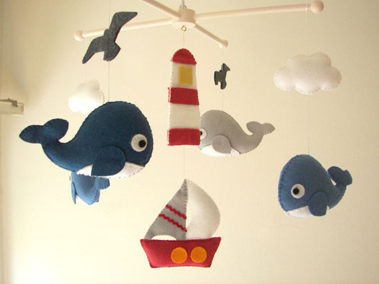 Crafty Catch Feltnjoy Baby Crib Mobiles Little Fish