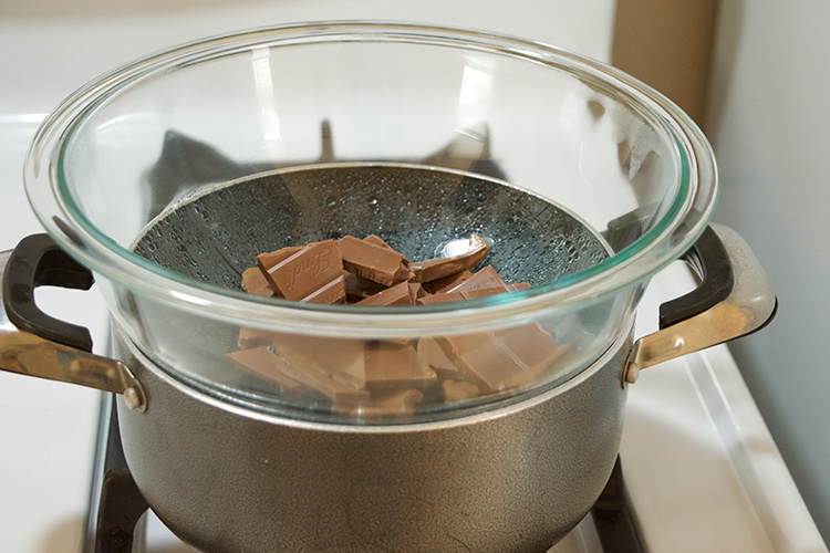 Chocolate-over-saucepan