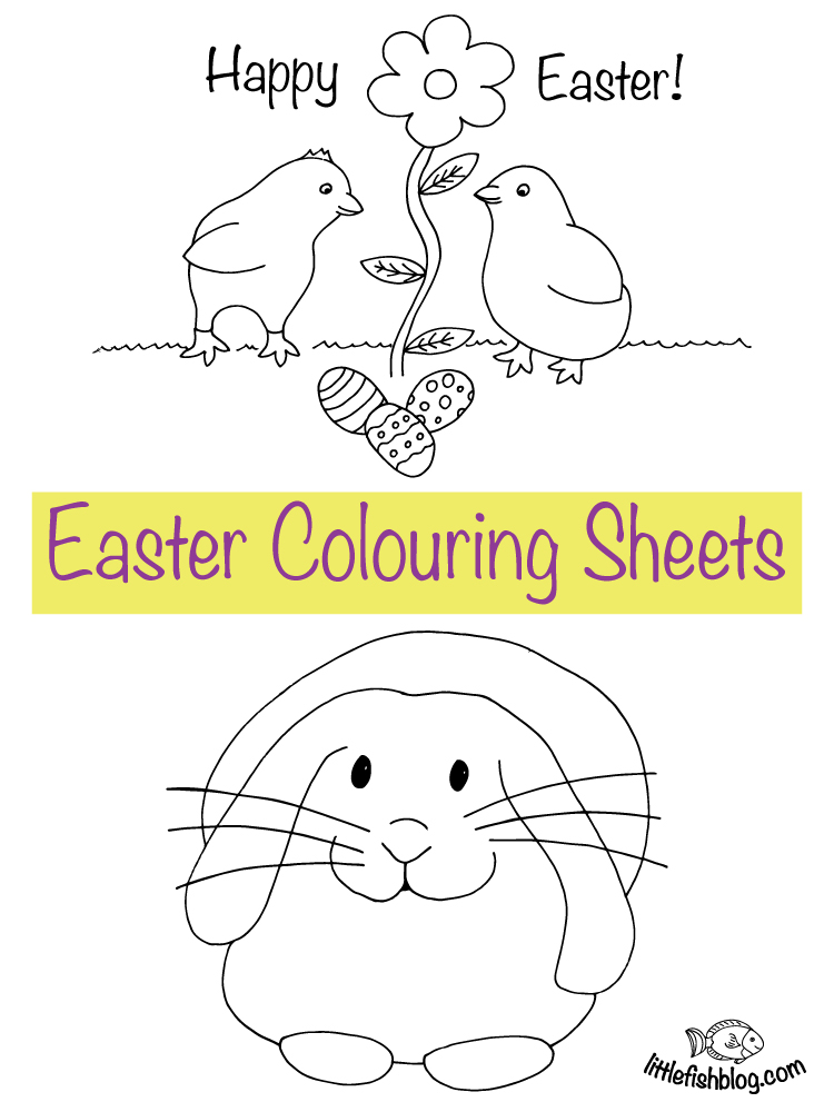 Easter colouring sheets