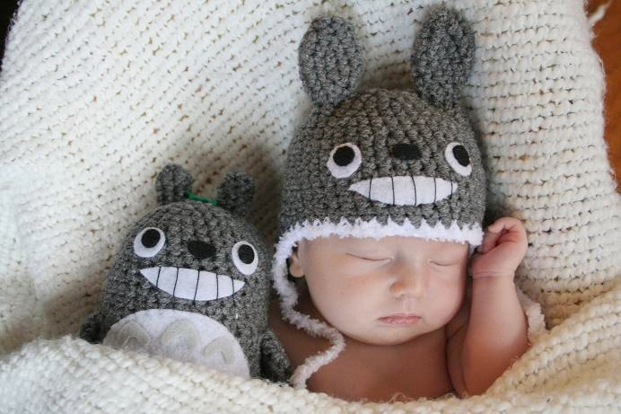 Totoro hat and doll