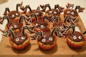 Easy Halloween Spider Muffins