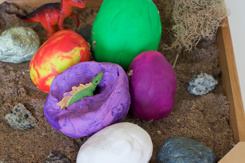 dinosaur play doh eggs