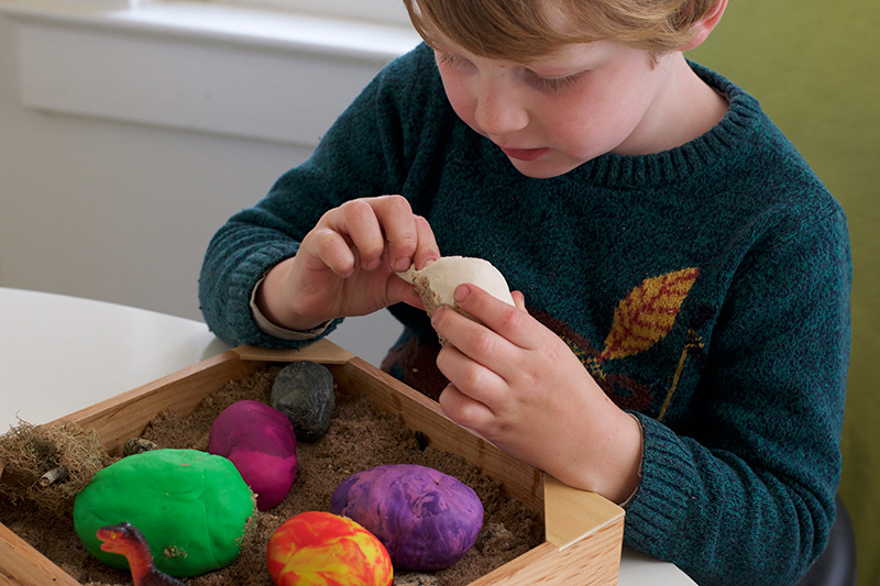 dinosaur play doh eggs