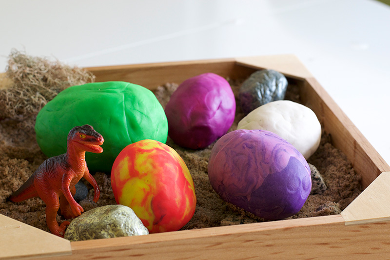 dinosaur play doh eggs