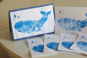 How to Make Easy Stencilled Whale Cards