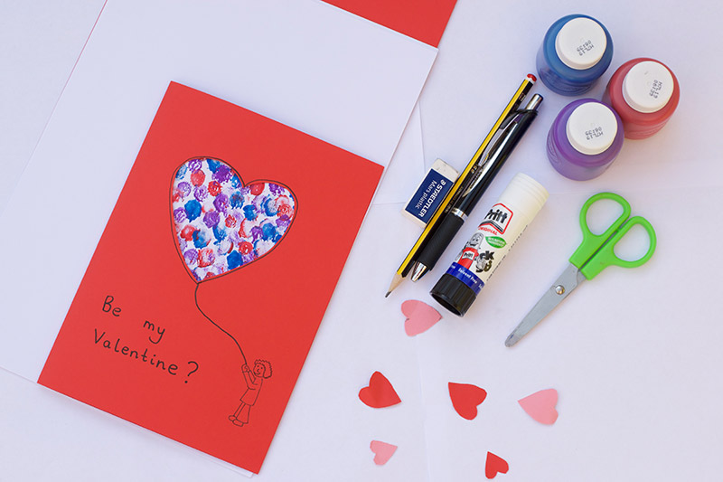 Finger Paint Heart Craft — Jacqui Saldaña