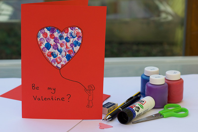 Finger Paint Heart Craft — Jacqui Saldaña