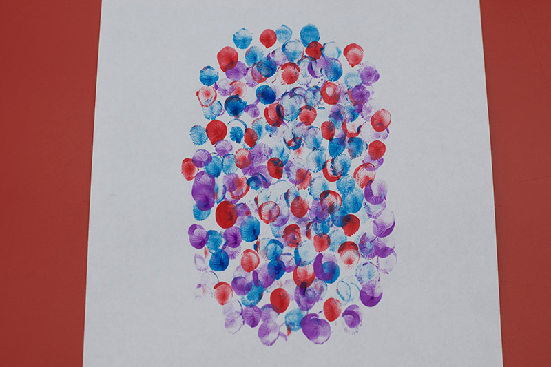 Easy Valentine Finger Paint Card - Little Fish