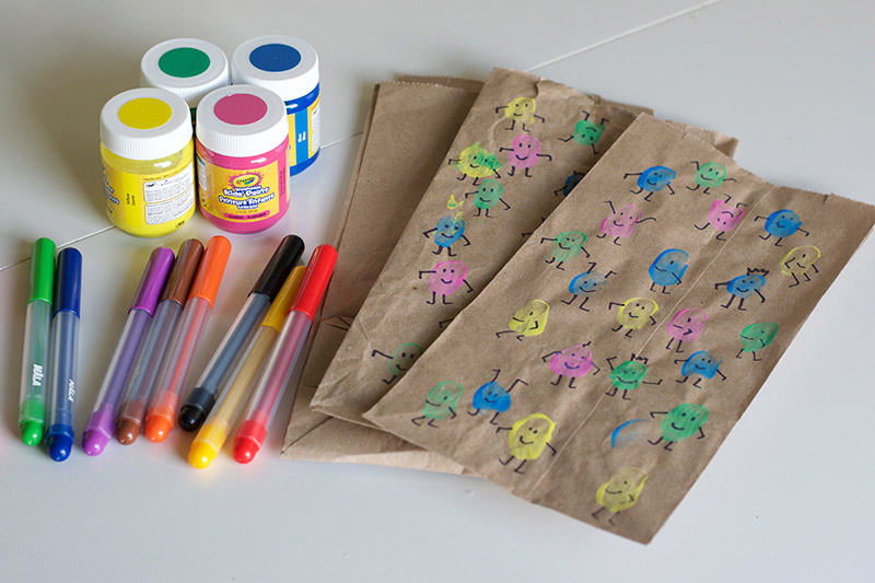Make Your Own Finger Paint Easter Treat Bags - Little Fish