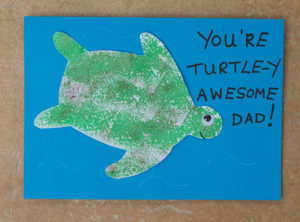 Easy Turtle Father's Day Card for Kids