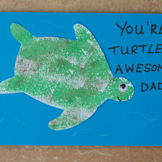 Finished Easy Turtle Father's Day Card