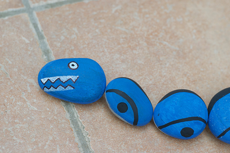 Plesiosaur Painted Rock Craft Little Fish