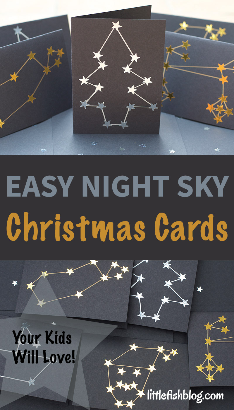 Easy Night Sky Christmas Cards