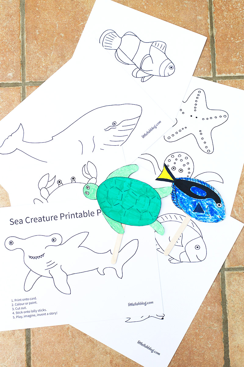 sea-creature-stick-puppets-with-free-printable-little-fish