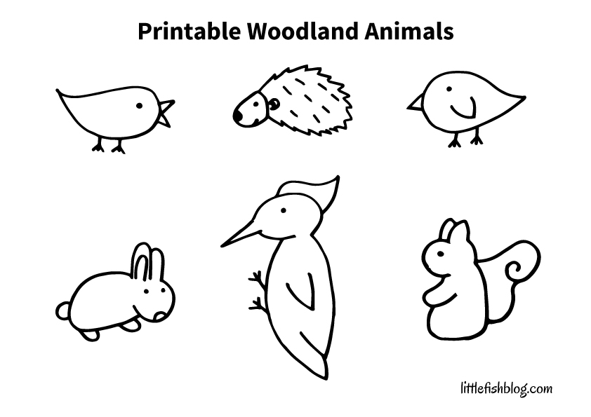 Woodland Animals Tree Collage - With Free Printable - Little Fish