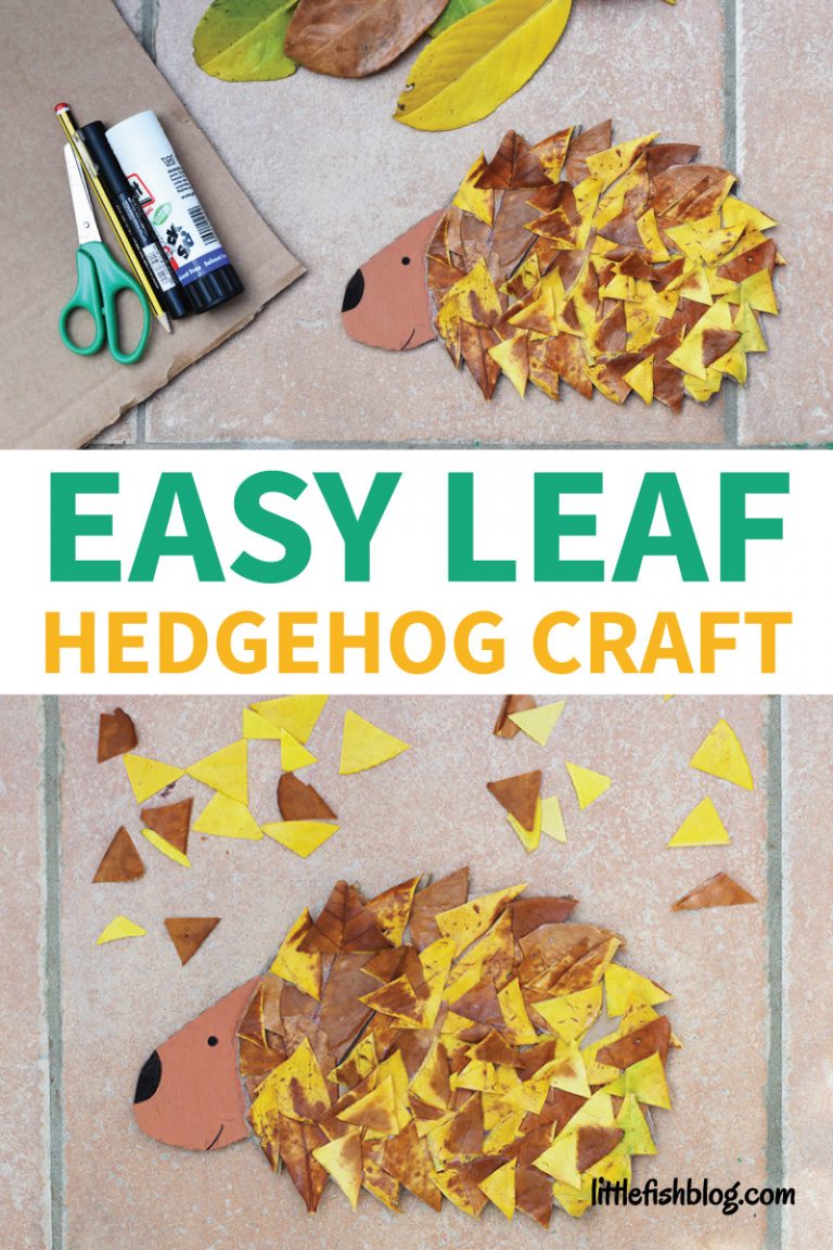 Easy Leaf Hedgehog Craft - Little Fish