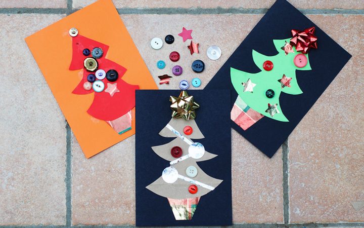 Finished Christmas Tree Cards Landscape