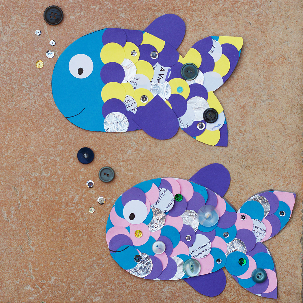 Recycled Fish Card Craft That Kids Can Make - Little Fish