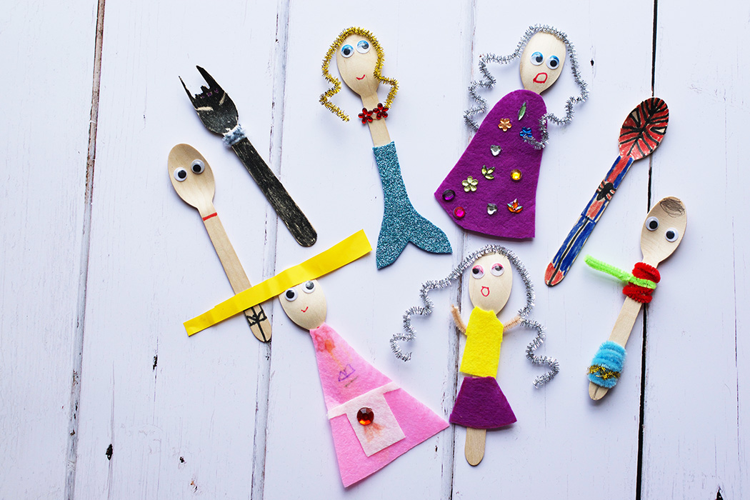 Wooden Spoon People Puppets For Kids - Little Fish