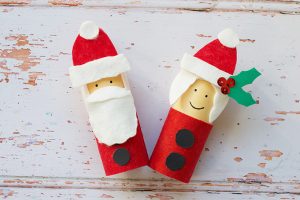 Santa Claus and Mrs Claus Toilet Roll Ornaments