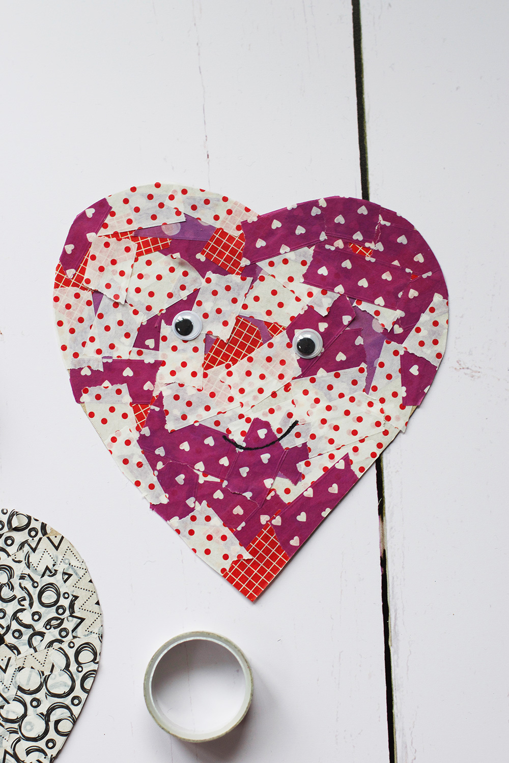 Simple Layered Hearts Washi Tape
