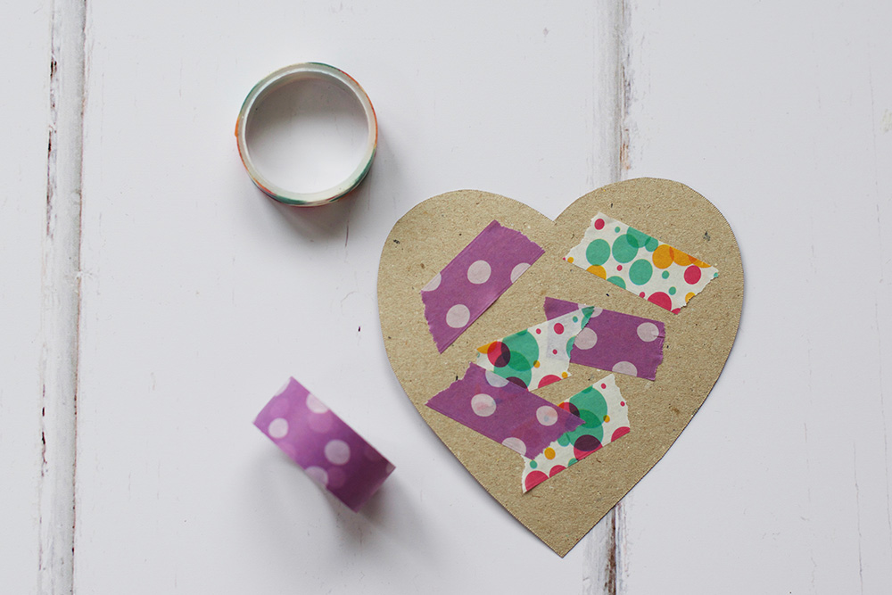 Simple Washi Tape Hearts - I Can Teach My Child!